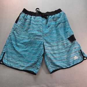 Adidas Mens 2XLT Board Shorts Blue Space Dye Swim Trunks Mesh Lined Tall